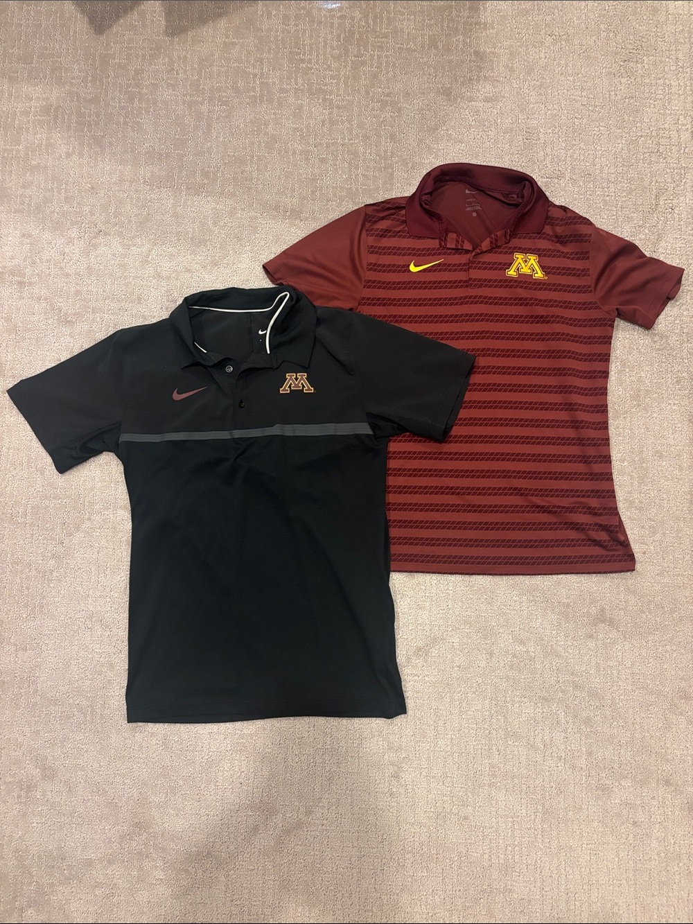 Nike Men’s ' Minnesota Golden Gophers Polo Shirt - Maroon & Black